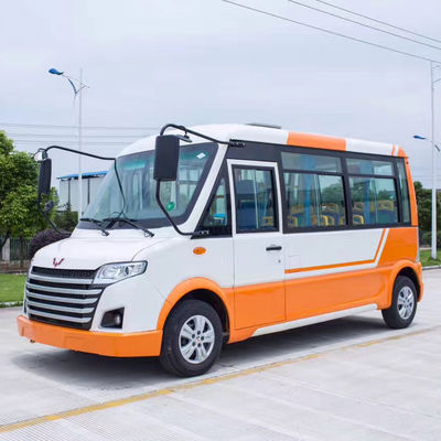 Çin Moda Turuncu Beyaz Elektrikli Yardımcı Arabaları, Park için 30km / H Elektrikli Şehir Otobüsü Tedarikçi